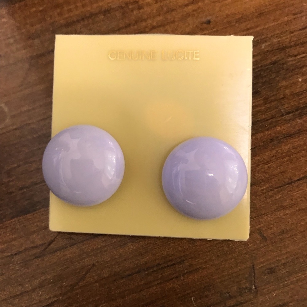 Genuine Lucite Pierced Earrings